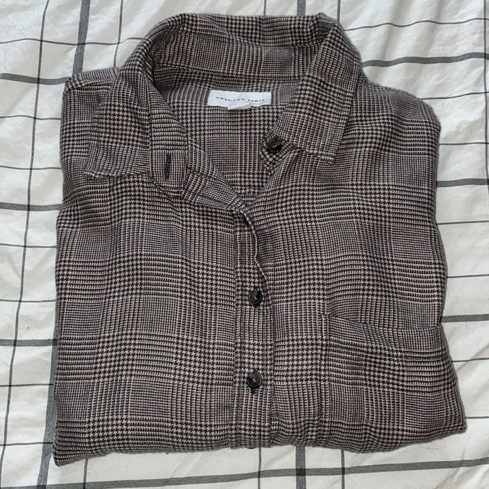 Cropped button up shirt